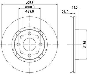 Remschijf PRO 8DD355134251