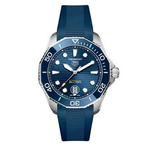 Horlogeband Tag Heuer WBP201B.FT6198 Rubber Blauw 21.5mm