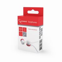 Gembird MHP-EP-001-R hoofdtelefoon/headset Hoofdtelefoons In-ear 3,5mm-connector Rood, Wit - thumbnail