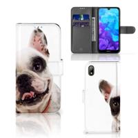 Huawei Y5 (2019) | Telefoonhoesje | Met pasjeshouder | Franse Bulldog