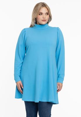 Yoek Tuniek wide bottom pofmouw | Licht Blauw | Maat 54/56 Yoek Tuniek wide bottom pofmouw | Licht Blauw | Maat 54/56