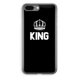 King zwart: iPhone 8 Plus Transparant Hoesje