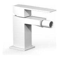 Bidetkraan Tres Slim | Opbouw | Mengkraan | 1-hendel | Vierkant | Wit mat