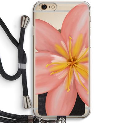 Pink Ellila Flower: iPhone 6 / 6S Transparant Hoesje met koord
