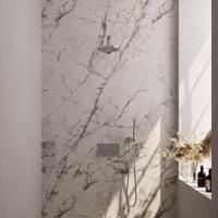 Brauer Chrome Edition Thermostatische Regendoucheset Inbouw - Hoofddouche 20 cm - Rechte Wandarm - Met Drukknoppen - Handdouche Staaf - Doucheslang - Wandaansluitbocht - Chroom