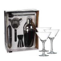 Excellent Houseware cocktails maken set 5-delig met 6x Martini glazen