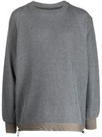 White Mountaineering pull en coton à col rond - Gris