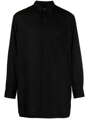 Yohji Yamamoto chemise à effet d'épaules descendues - Noir