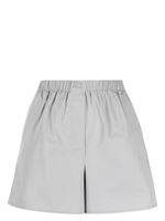 Miu Miu boxer en popeline à logo brodé - Gris