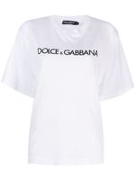 Dolce & Gabbana t-shirt en coton à logo imprimé - Blanc