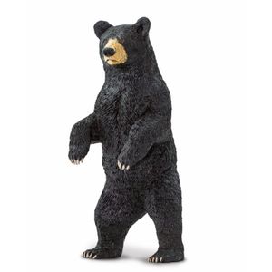 Plastic speelgoed figuur zwarte beer 10 cm   -
