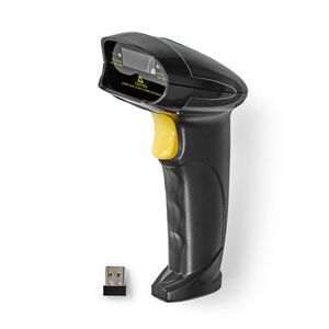 Nedis Barcodescanner | Laser | Draadloos | 1D Lineair | USB-dongle | 1 stuks - BSCNW1D100BK BSCNW1D100BK