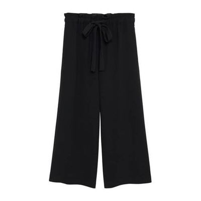 Mango high waist wide leg culotte zwart Mango high waist wide leg culotte zwart