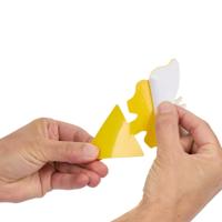 Home Deco Factory Rouwvliegen plakstrips - 12x stuks - geel - kleefstrips - rouwvliegjes bestrijden