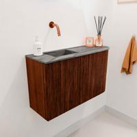 Toiletmeubel Mondiaz Joya Dlux | 71.6 cm | Meubelkleur Ruby | Faye wastafel Sombra Wasbak Links | Zonder kraangat(en)
