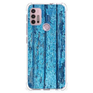 Motorola Moto G30 | G20 | G10 Stevig Telefoonhoesje Wood Blue