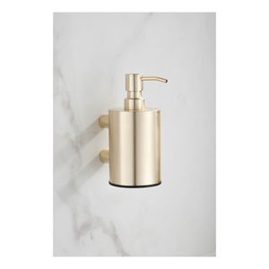 Zeepdispenser SaniClear Academy | Wandmontage | Messing | Rond | Geborsteld messing - mat goud