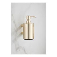 Zeepdispenser SaniClear Academy | Wandmontage | Messing | Rond | Geborsteld messing - mat goud