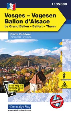 Wandelkaart 3 Outdoorkarte FR Vogesen - Ballon d'Alsace - Vogezen | Kümmerly & Frey