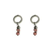 Flow Jewels Hang Oorbellen Rio Roze | Zilver