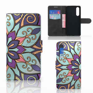 Huawei P30 Hoesje Purple Flower