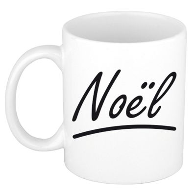 Naam cadeau mok / beker No?l met sierlijke letters 300 ml