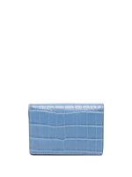 Smythson portefeuille en cuir à effet peau de crocodile - Bleu