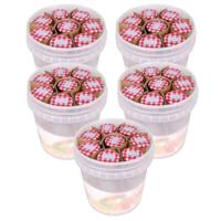 Weckpotjes - 5x set van emmer met 10 potjes - 210 ml - glas - weckpotten - jampotjes
