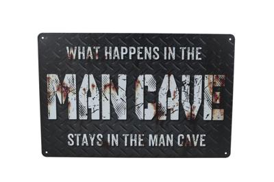 Wandbord Mancave zwart metaal