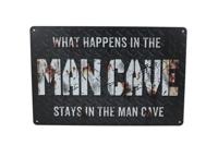 Wandbord Mancave zwart metaal