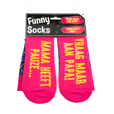 Funny Sokken - Mama Heeft Pauze