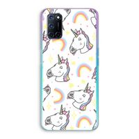 Rainbow Unicorn: Oppo A72 Transparant Hoesje