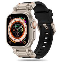 Apple Watch Series Ultra 2/Ultra/9/8/SE (2022)/7/SE/6/5/4/3/2/1 Tech-Protect Delta Pro Strap - 49mm/45mm/44mm/42mm - Zwart / Titanium - thumbnail