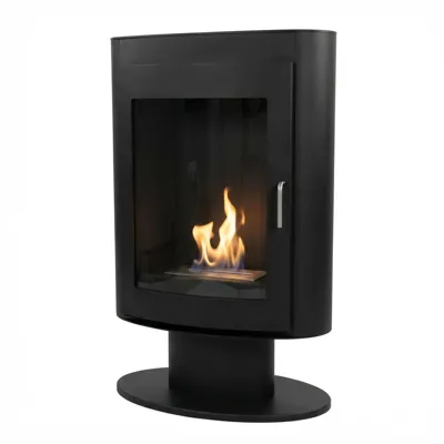 Trenton - Ethanol kachel op een standaard | ScandiFlames | Bio-ethanol kachel | Zwart