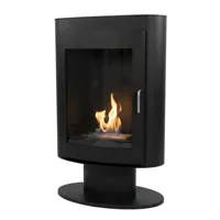 Trenton - Ethanol kachel op een standaard | ScandiFlames | Bio-ethanol kachel | Zwart