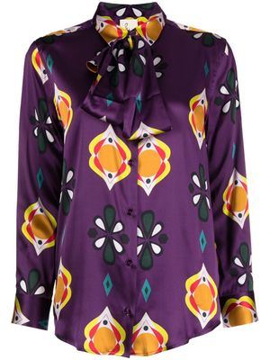 PAULA chemise à imprimé graphique - Violet