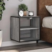 Nachtkastjes 2st wandgemonteerd 40x31x39,5cm grijs sonoma eiken