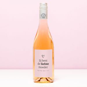 Wijnfles Dankjewel Jij Bent De Liefste - Rosé (Blush Rosé)