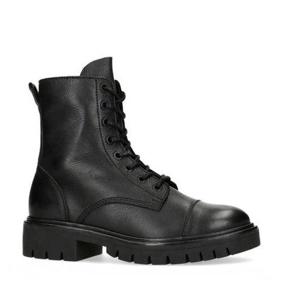 Sacha leren veterboots zwart Sacha leren veterboots zwart