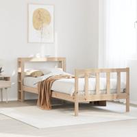 Bedframe zonder matras massief grenenhout 75x190 cm