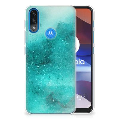 Smartphone hoesje Motorola Moto E7/E7i Power Painting Blue Smartphone hoesje Motorola Moto E7/E7i Power Painting Blue