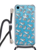 Poezen: iPhone XR Transparant Hoesje met koord Poezen: iPhone XR Transparant Hoesje met koord