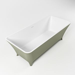 Vrijstaand bad Mondiaz Lundy | 170x75 cm | Solid surface | Ovaal | Army - Talc
