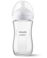 Glazen flesje 240 ml Philips AVENT Natural Response doorzichtig - thumbnail