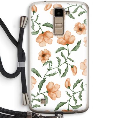 Peachy flowers: LG K10 (2016) Transparant Hoesje met koord