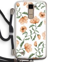 Peachy flowers: LG K10 (2016) Transparant Hoesje met koord