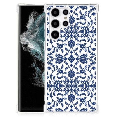 Samsung Galaxy S22 Ultra Case Flower Blue Samsung Galaxy S22 Ultra Case Flower Blue