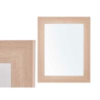 Wandspiegel Verona - naturel - mdf frame - brede lijst - 38 x 48 cm - Gang - Toilet - Kamer