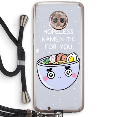 I'm A Hopeless Ramen-Tic For You: Motorola Moto G6 Transparant Hoesje met koord