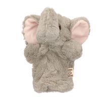 Handpop / knuffel olifant pluche 22 cm - thumbnail
